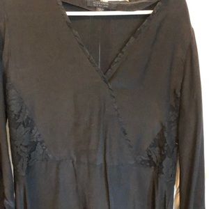 Size 8 black long sleeve all saints dress